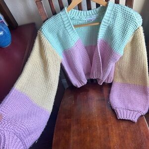 Pastel Knit Women's Sweater